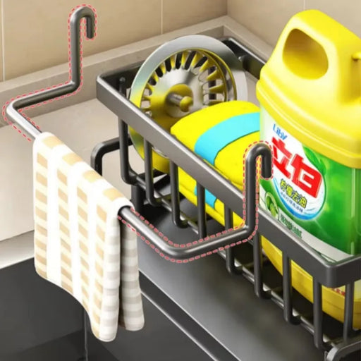 Kitchen Spice Storage Shelf with Drainage Rack