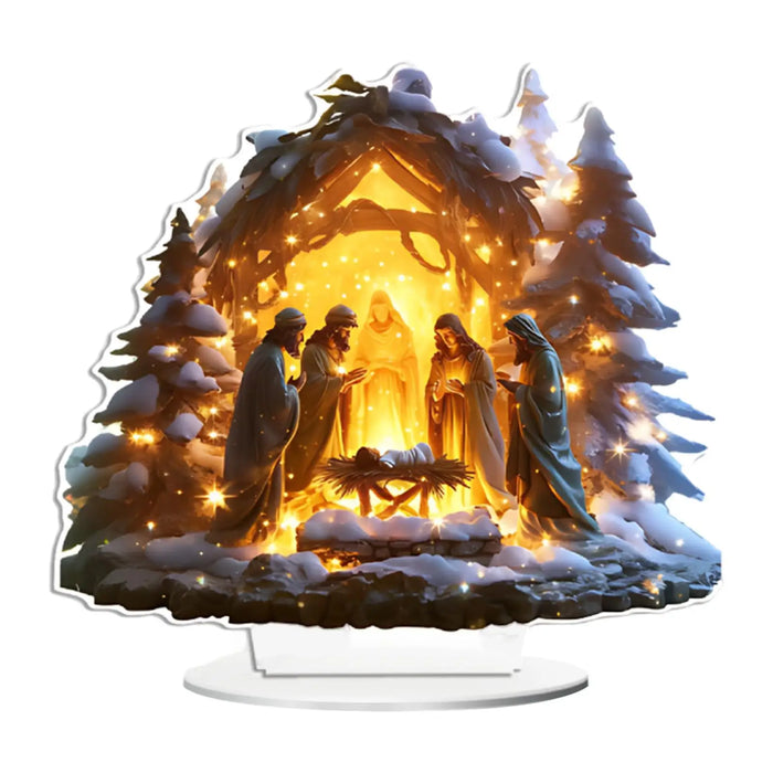 Acrylic Nativity Scene Figurine
