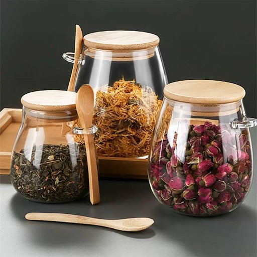 Airtight Glass Food Storage Jar with Lid
