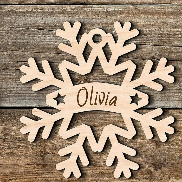 Custom Laser Engraved Family Christmas Ornaments with Names.