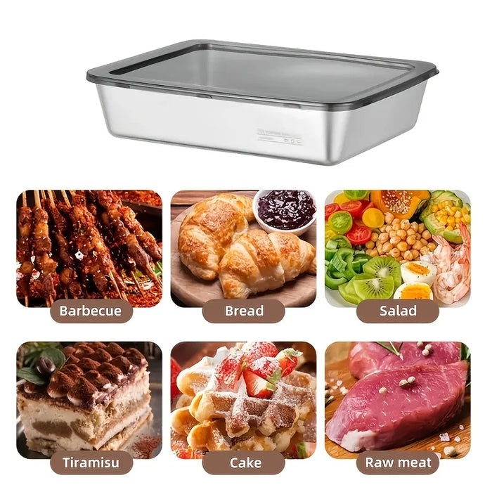 3-Piece Stainless Steel Food Storage Bowls Set