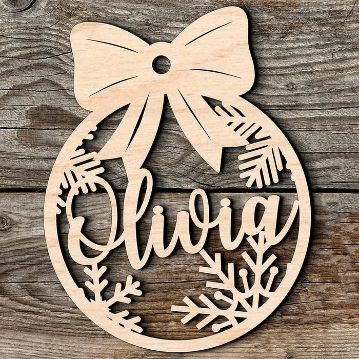 Custom Laser Engraved Family Christmas Ornaments with Names.