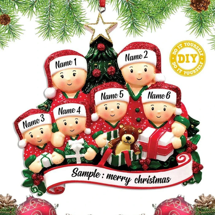 DIY Personalized Christmas Tree Hanging Ornaments.