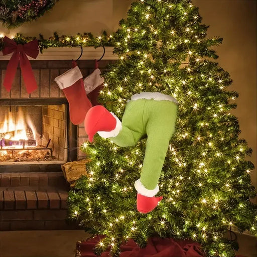 Santa & Elf Legs Plush Christmas Door Decorations