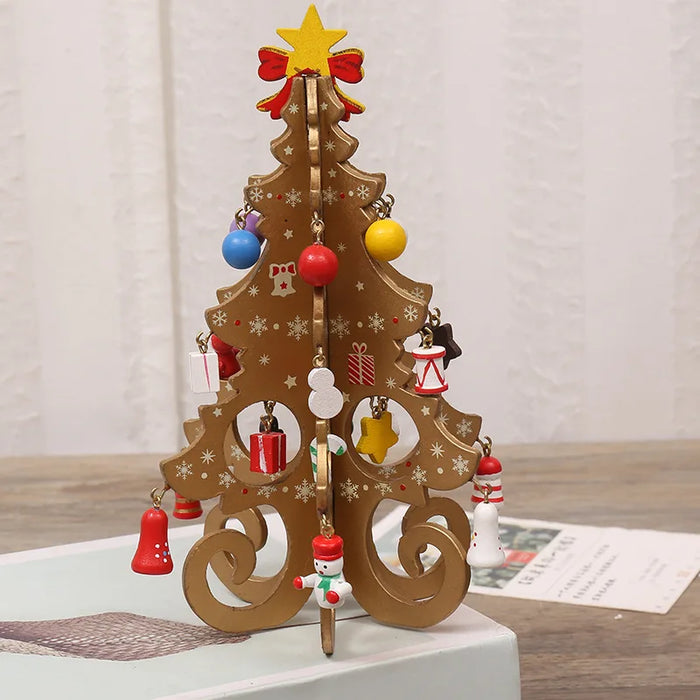 1 Pc Creative Wooden Christmas Tree Ornament