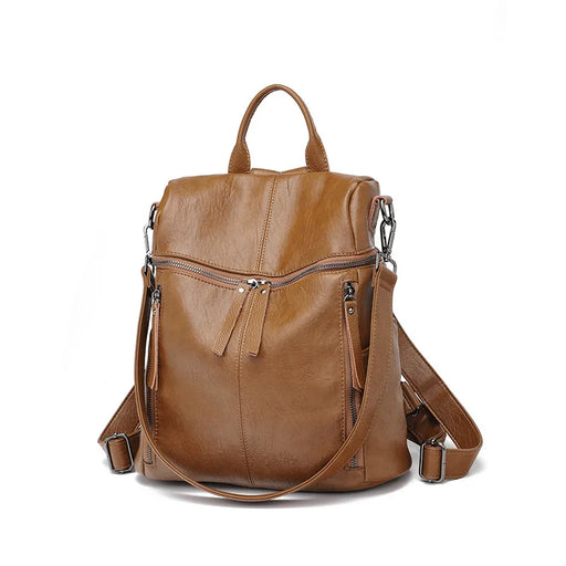 Soft Leather Backpack Lightweight Women Backpack Sheepskin Casual Waterproof Travel Bag Mother Kids Bags for Girl School Bags