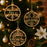 5pcs Personalized Christmas Wood Ornaments