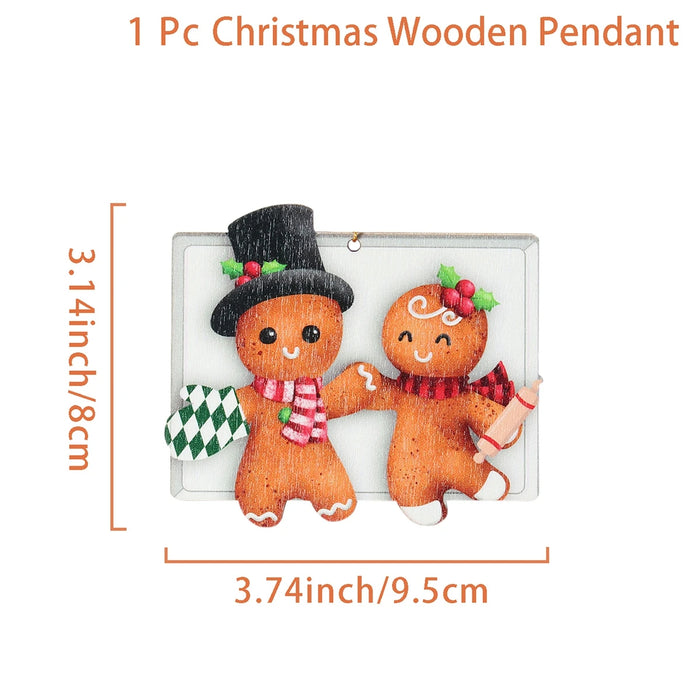 Christmas Wooden Gingerbread Man Ornament