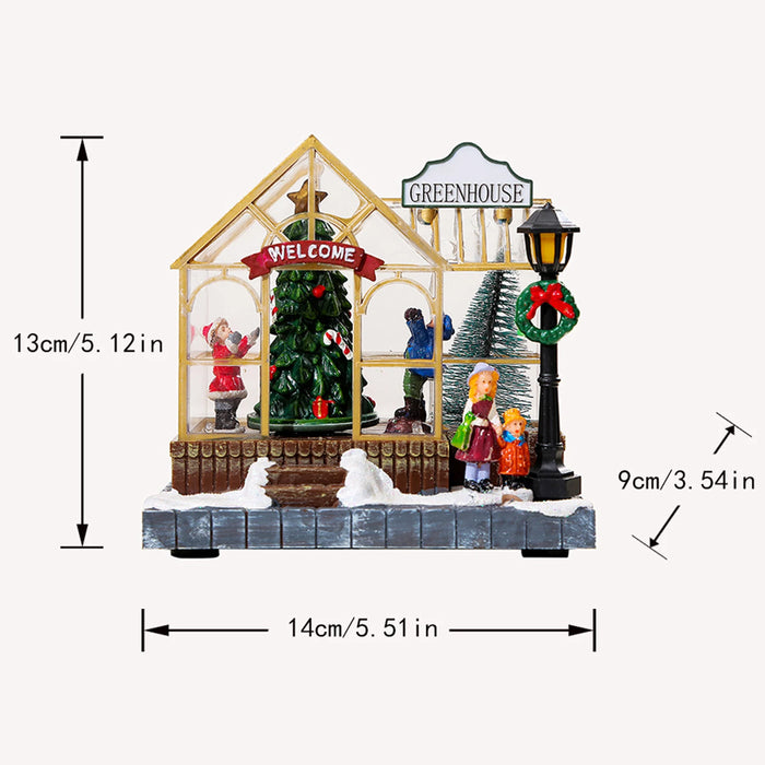 Lighted Christmas Village House Figurines