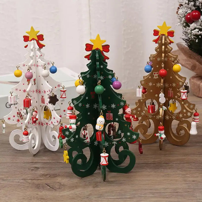 1 Pc Creative Wooden Christmas Tree Ornament