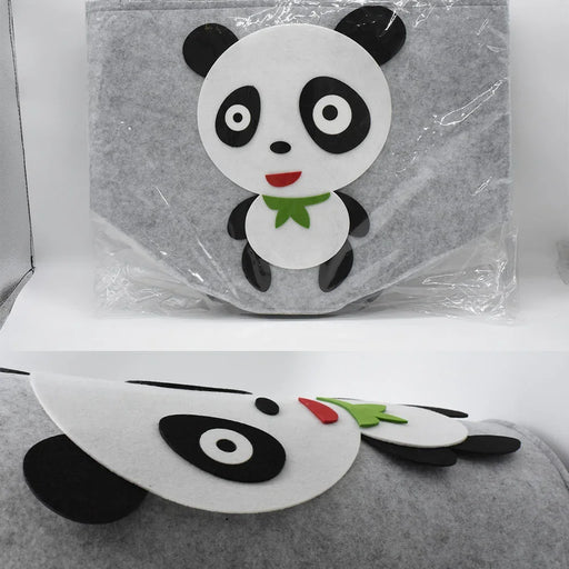 Panda & Dinosaur Felt Toy Storage Basket