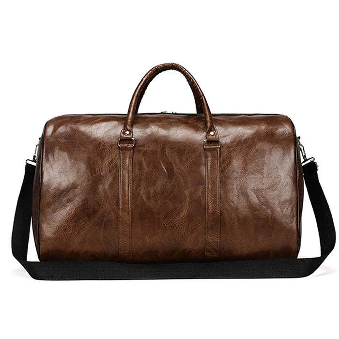 Men’s Large Leather Travel Duffel Bag