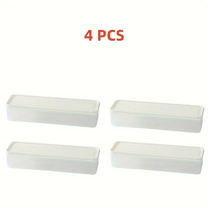 4-Piece Long Rectangular Food Storage Containers