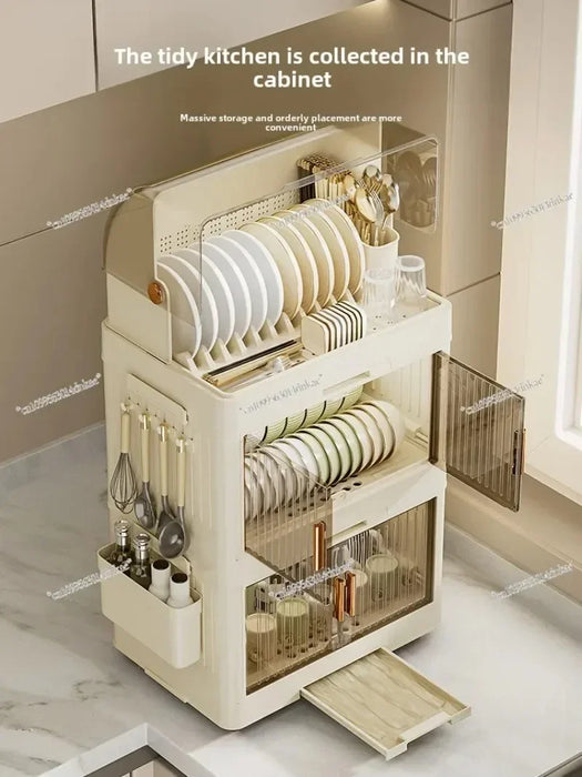 Kitchen Bowl Rack with Lid