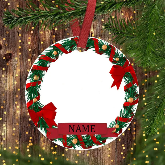 Personalized Baby Christmas Ceramic Ornament