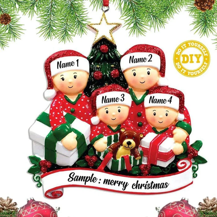 DIY Personalized Christmas Tree Hanging Ornaments.