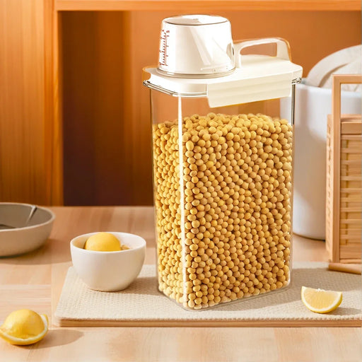 Airtight Food Storage Container with Measuring Cup