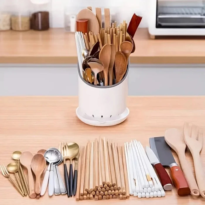 Plastic Cutlery Storage Holder & Drainer