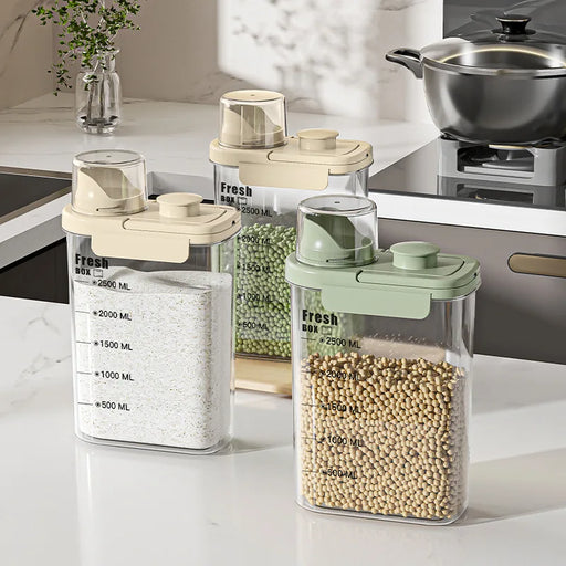 Transparent Kitchen Cereal Storage Container