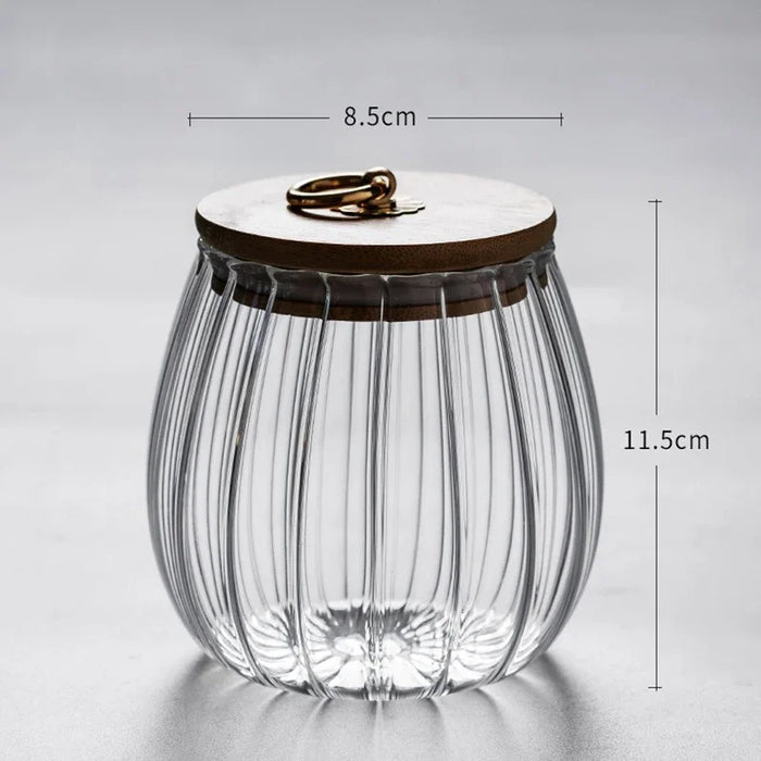 Transparent Glass Storage Jar with Lid