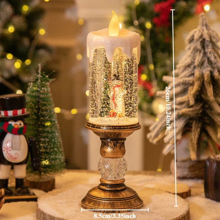 Christmas Crystal Snow Lights & Candles