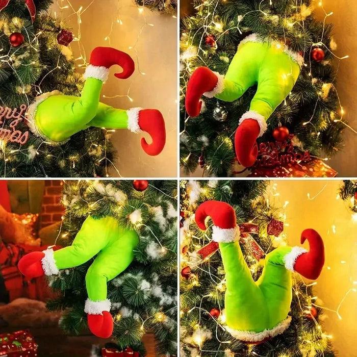 Santa & Elf Legs Plush Christmas Door Decorations