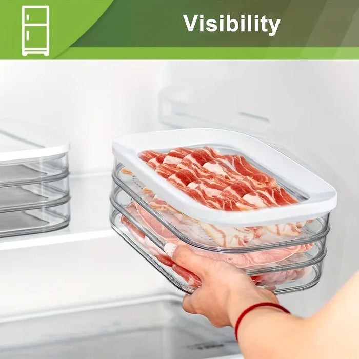 Stackable Refrigerator Storage Containers with Lids