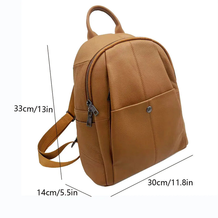Fashion Women Genuine Leather Backpack Multifunctional Ladies Tote or Shoulder Bag 2025 New Real Cow Leather Travel Bagpack