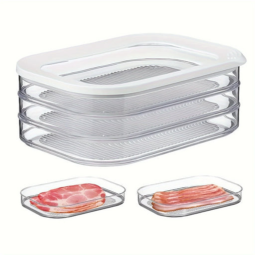 Stackable Refrigerator Storage Containers with Lids