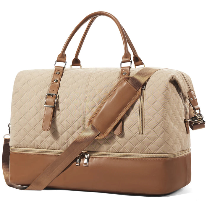 Expendable Travel Bag for Women, Duffle Bag & Gym Bag with Wet Pocket and Shoe Compartment, Weekender Overnight Bag,Carry on Bag