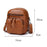 Women's New Soft Leather Texture Shoulder Bags Retro Fashion Multi Layered Large Capacity Mobile Handbags Luggage Cross Body Bag