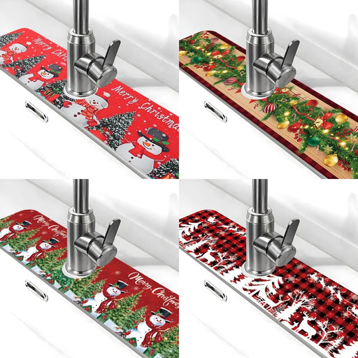 Christmas Sink Faucet Mat