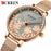 Top Brand Luxury Gold Ladies Wristwatch Stainless Steel Band