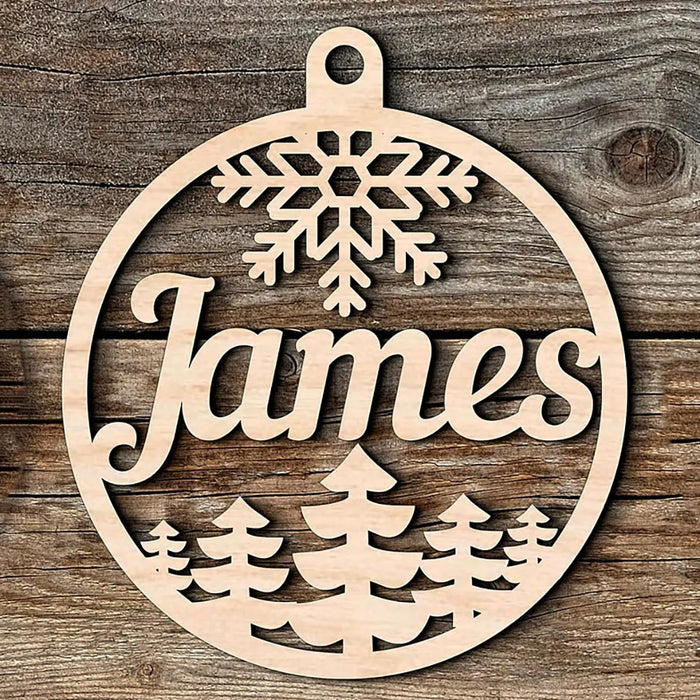 Custom Laser Engraved Family Christmas Ornaments with Names.