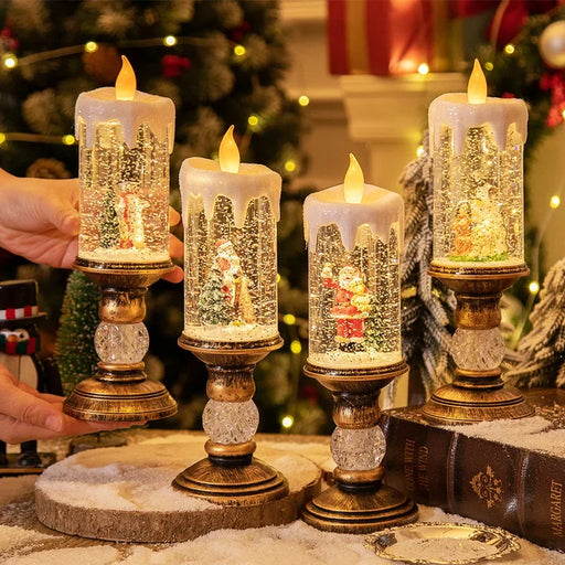 Christmas Crystal Snow Lights & Candles