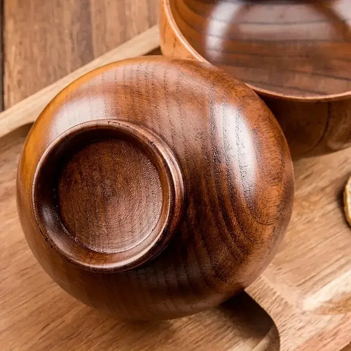 Natural Wooden Soup & Salad Bowls