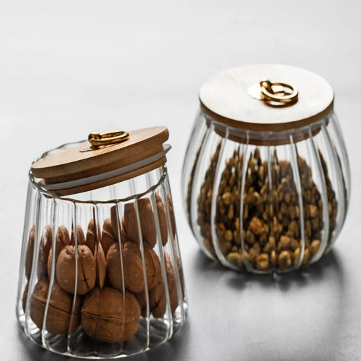Transparent Glass Storage Jar with Lid