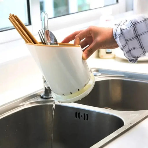 Plastic Cutlery Storage Holder & Drainer