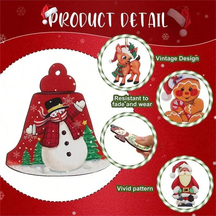 48pcs Wooden Christmas Hanging Ornaments.