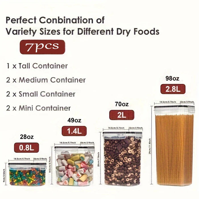 7-Piece Airtight Food Storage Container Set