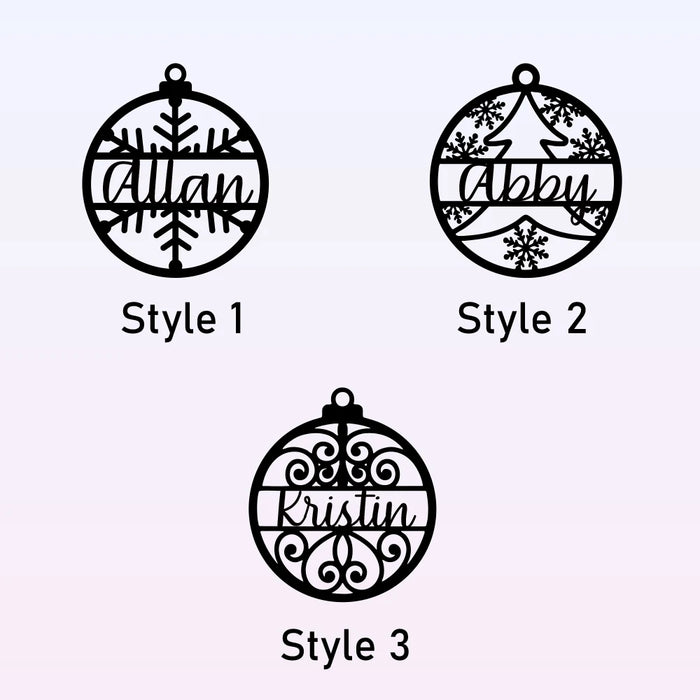 5pcs Personalized Christmas Wood Ornaments