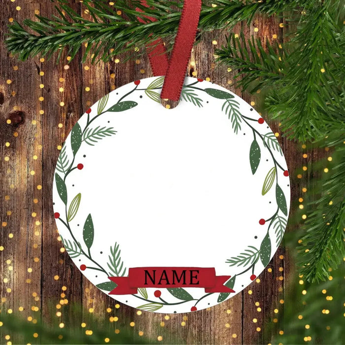 Personalized Baby Christmas Ceramic Ornament