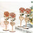 Personalized Wooden Rose Flower with Base