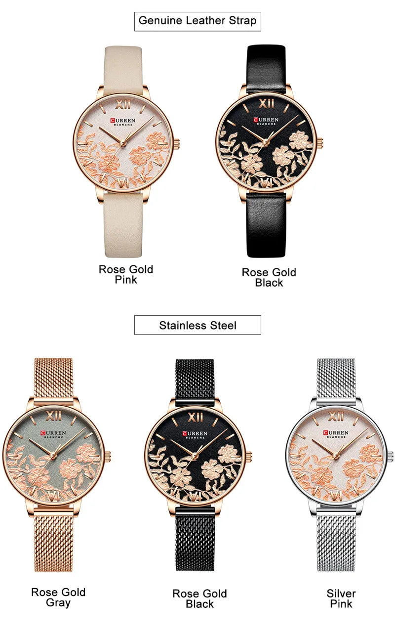 Top Brand Luxury Gold Ladies Wristwatch Stainless Steel Band