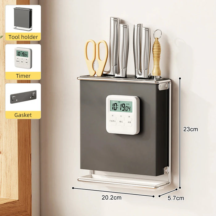 Kitchen Knife Drying Holder with Drainer