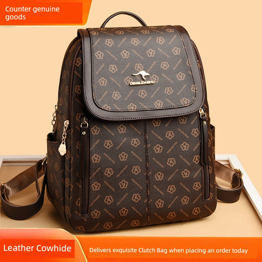 Women’s Large Capacity Leather Travel Backpack