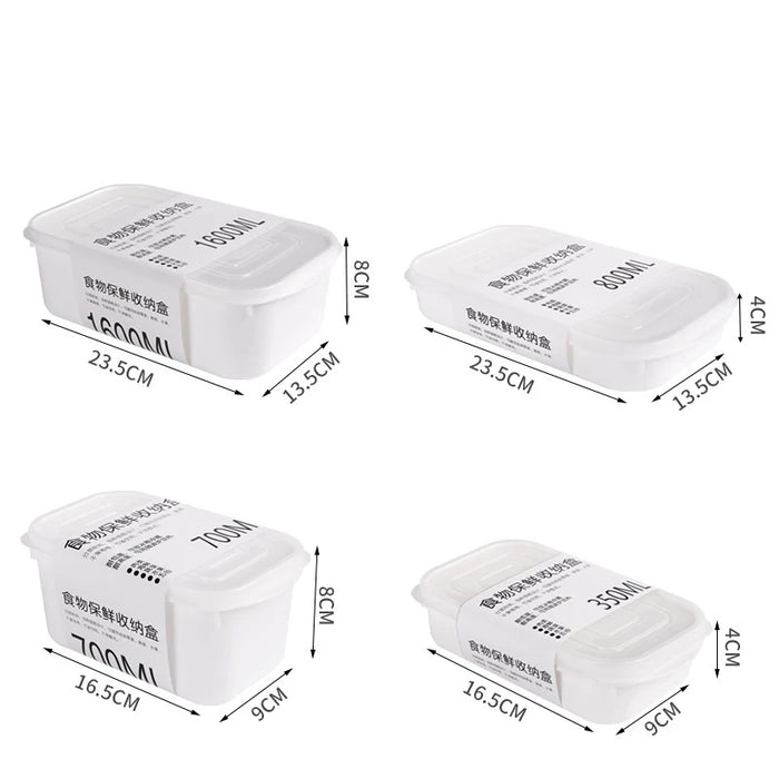White Airtight Food Storage Containers