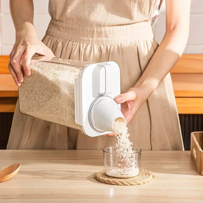 Airtight Food Storage Container with Measuring Cup
