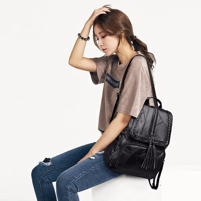 Women Backpack Designer High Quality Leather Women Bag Fashion School Bags Multifunction Large Capacity Travel Backpacks Mochila