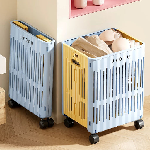Medium/Large Foldable Laundry Hamper Spacious Portable with Wheels for Mobility